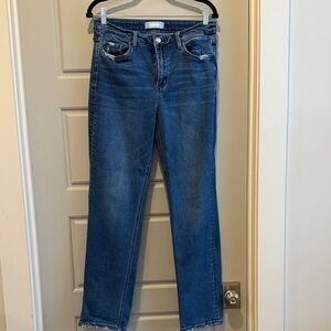 VERVET BY FLYING MONKEY Straight Leg Blue Jeans